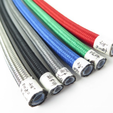 Professional Flexible 1.5 Inch Ptfe Crimp End  Nylon Braided Hose